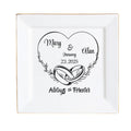 Ceramic Square Plates, Weddings Day Appetizers, Personalized Dinner Decor, Romantic Custom Plates, Table Setting Gift by popcustoms