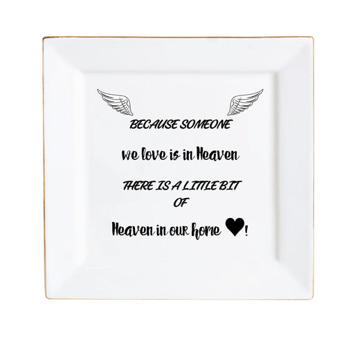 Ceramic Square Plates, Weddings Day Appetizers, Personalized Dinner Decor, Romantic Custom Plates, Table Setting Gift by popcustoms