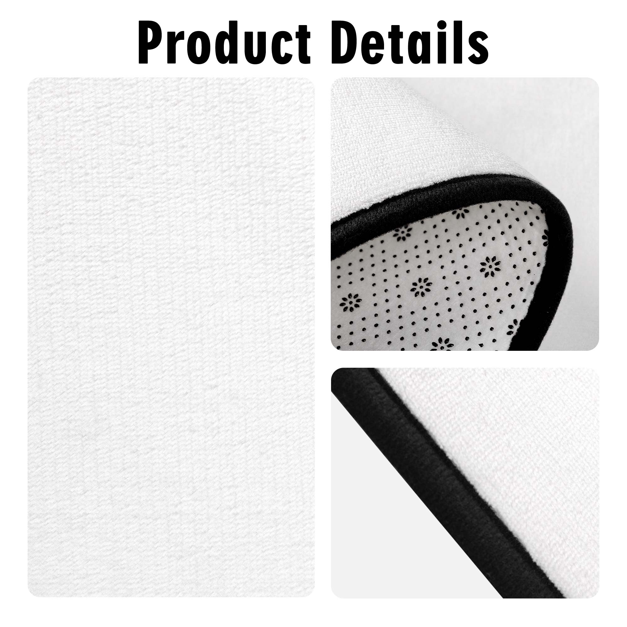 Product details of a white mesh filter with black frame and paw print pattern.