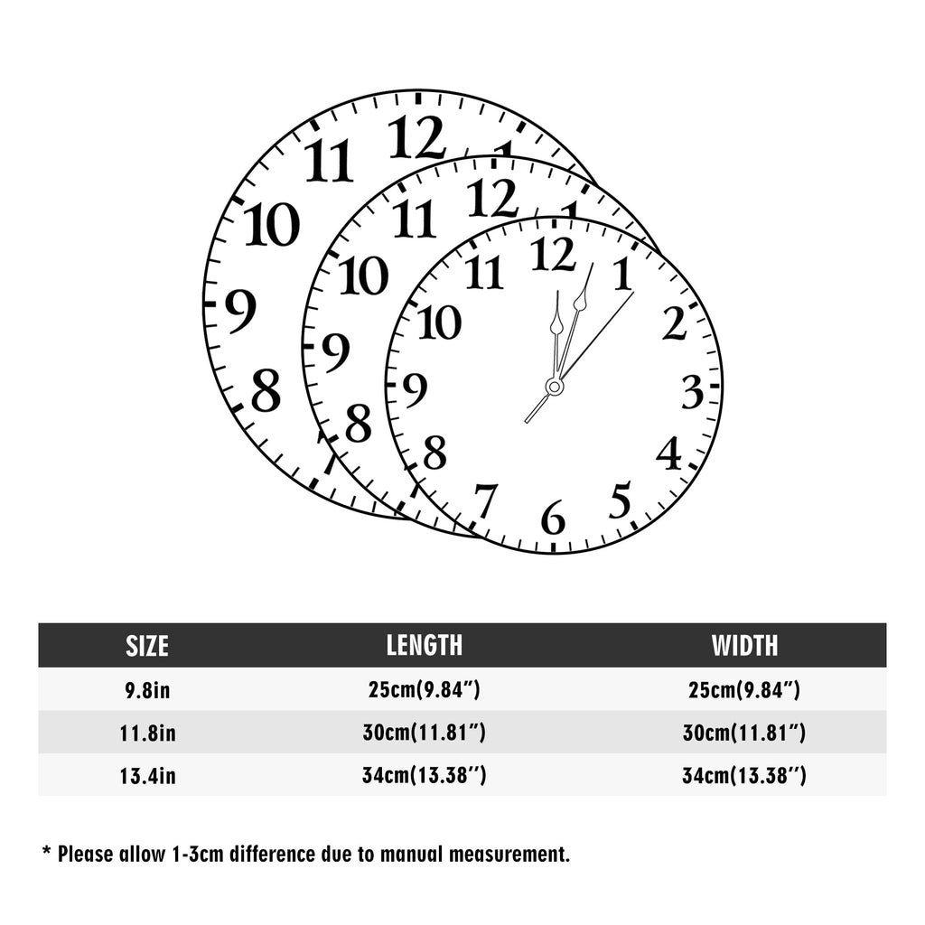 Frameless Round Wall Clock – Violet Orchidea Design for Kitchen, Bedroom & Living Room by popcustoms