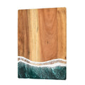 Acacia Wood and New Resin Cutting Board Wave Spliced Design Kitchen Fruit and Steak Board for Chopping Rectangle Wooden Boards by eprolo