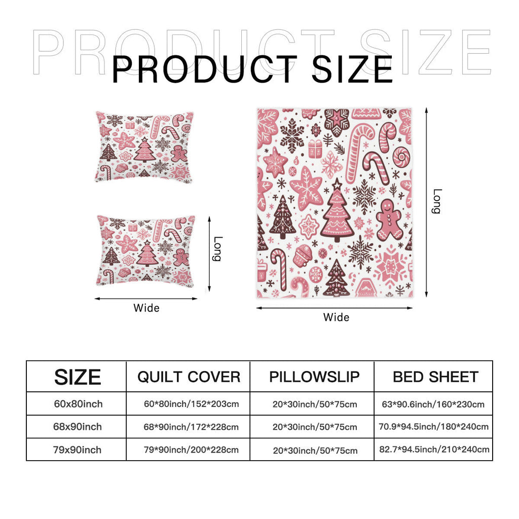 Christmas Quilt Cover Four-Piece Set by ChristmasLoving.Shop