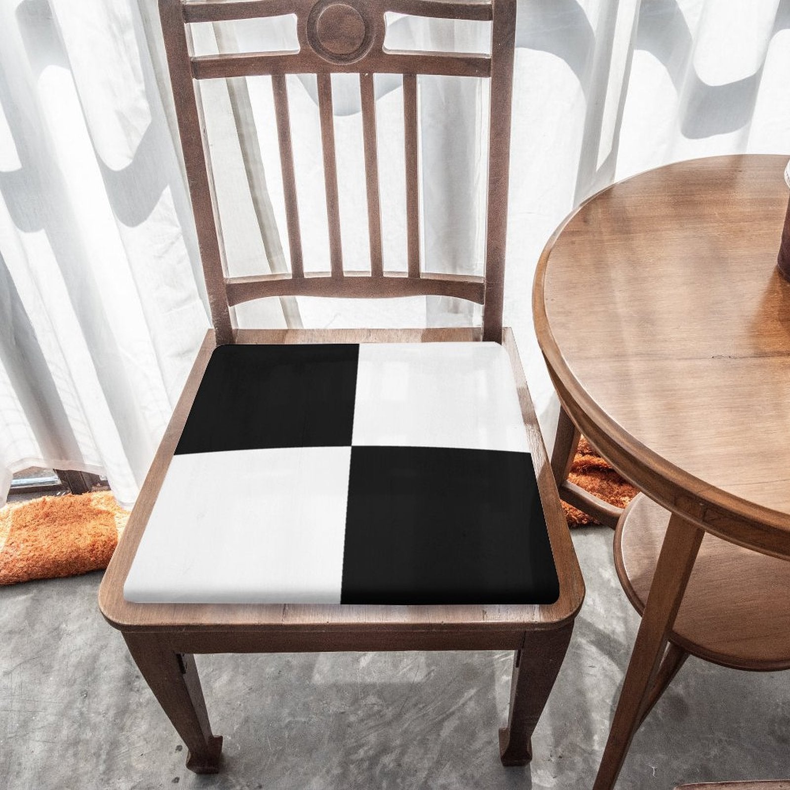 Square Cushion Blackand White