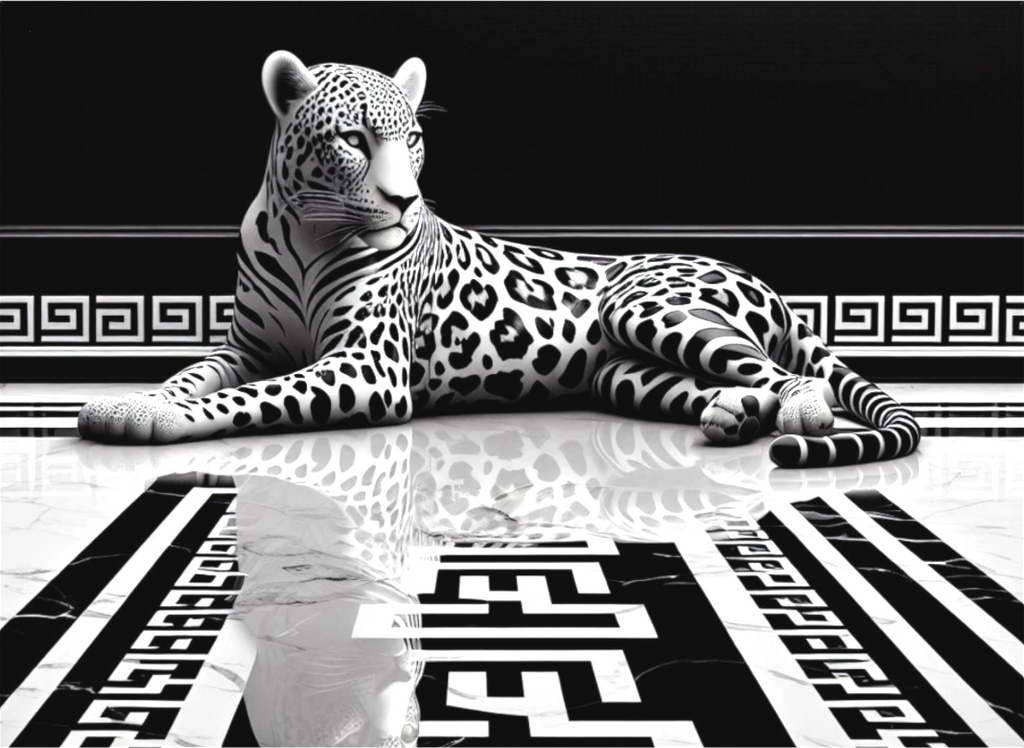 Main image Leopard Canvas Wall Art Textile Print on Stretcher Frame