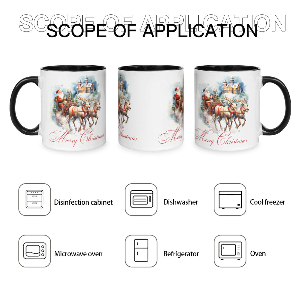 Personalized Two-Tone Mug (325ml/11oz) | Ceramic - Santa Claus is coming by My Store
