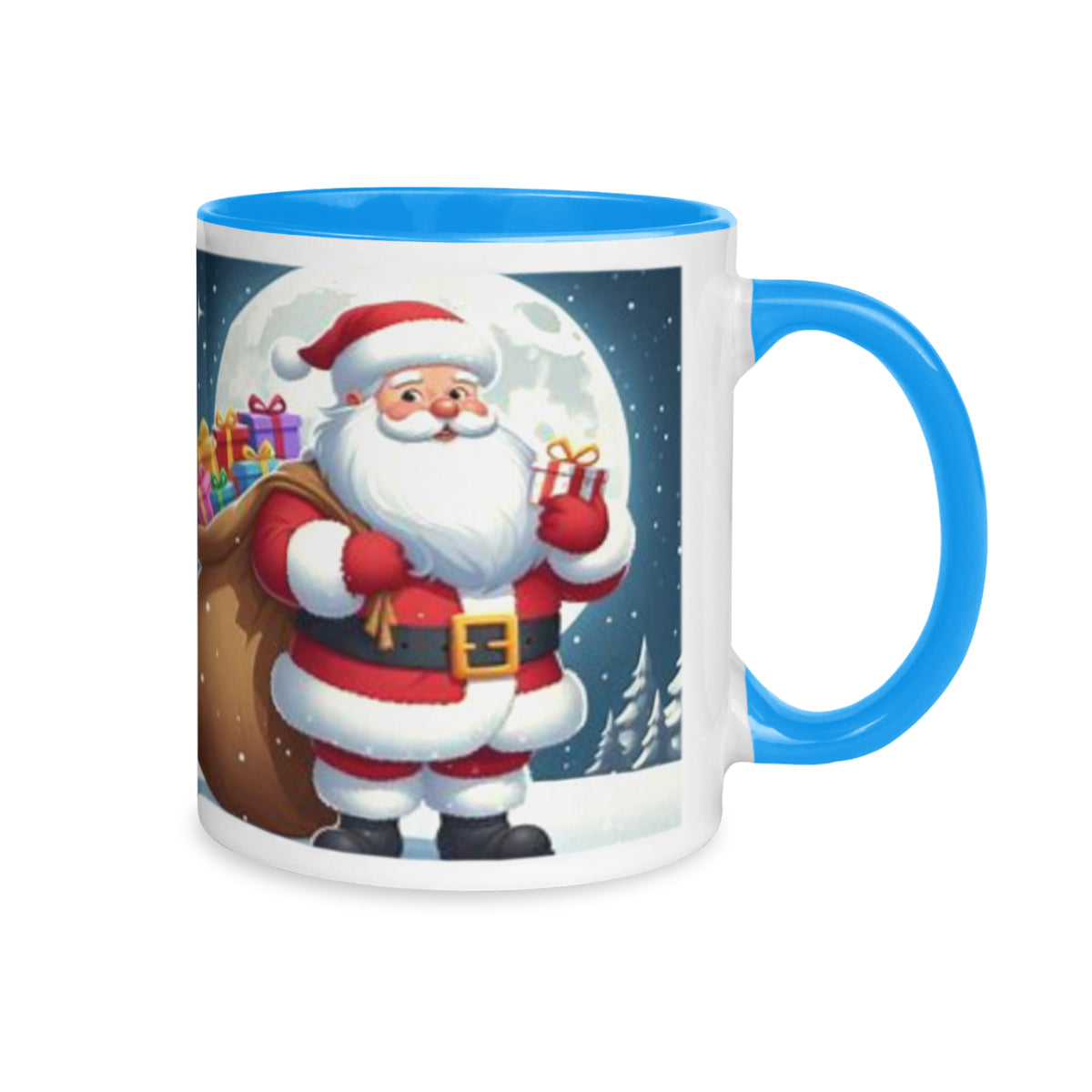 Santa Claus Christmas Two-Tone Mug by ChristmasLoving.Shop