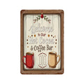 Rusted Vintage Metal Wall Art Tin Sign-11.8"x7.9"/ 30x20cm Welcome to our Hot Cocoa & Coffee Bar