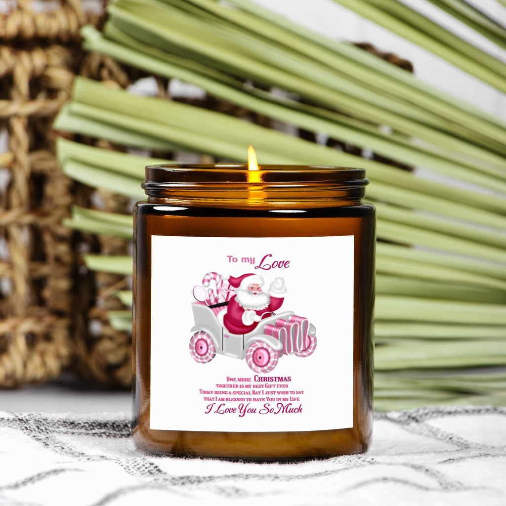 Candle Amber Jar 9oz To my Love One more Christmas together, I love You so much, Gift for Her, Gift for Him, Christmas gift by My Store