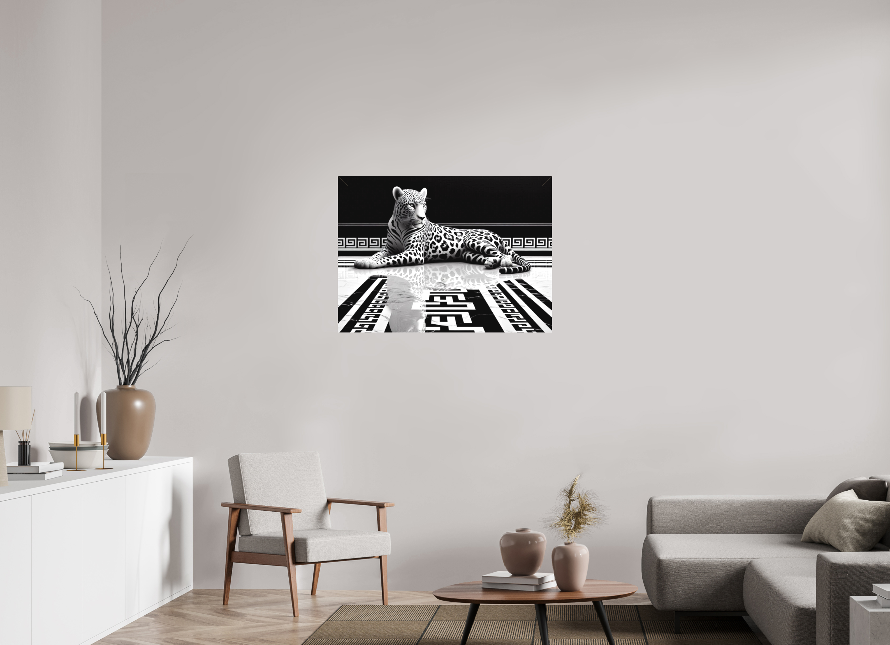 38.5 x 28″, Canvas Lux And Taste Leopard Canvas Wall Art Textile Print on Stretcher Frame