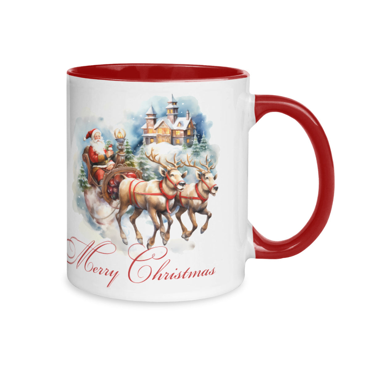 Santa Claus is coming Two-Tone Mug by ChristmasLoving.Shop