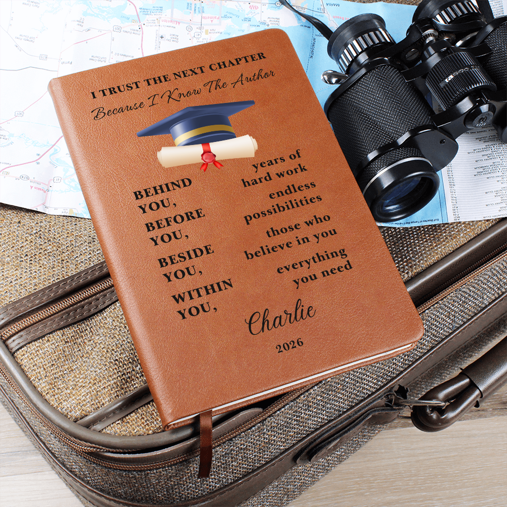 Personalized Graduation Gift Journal | Custom Vegan Leather Diary | High School Senior Memory Book