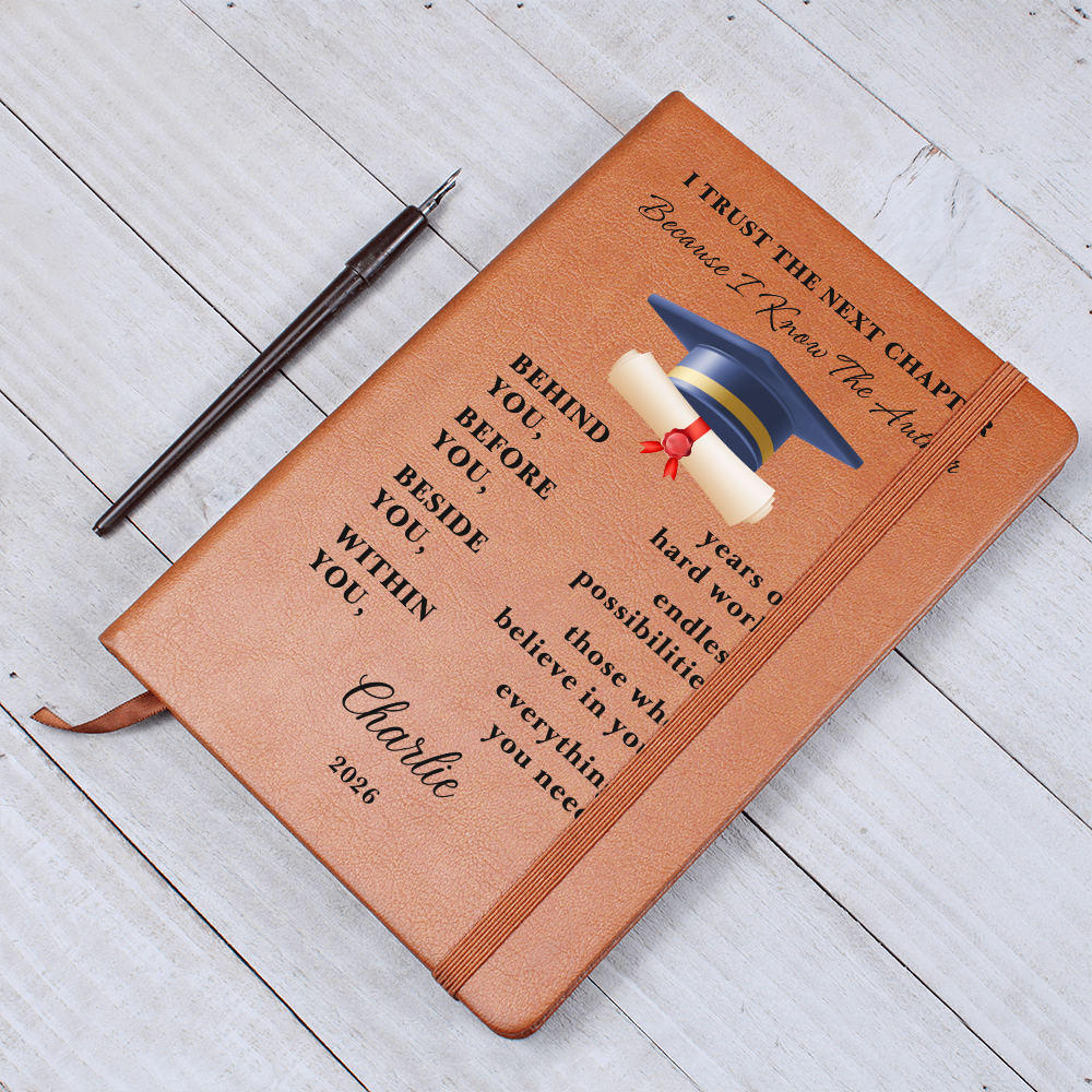 Personalized Graduation Gift Journal | Custom Vegan Leather Diary | High School Senior Memory Book