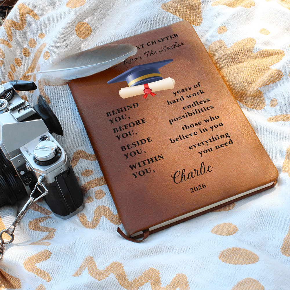 Personalized Graduation Gift Journal | Custom Vegan Leather Diary | High School Senior Memory Book