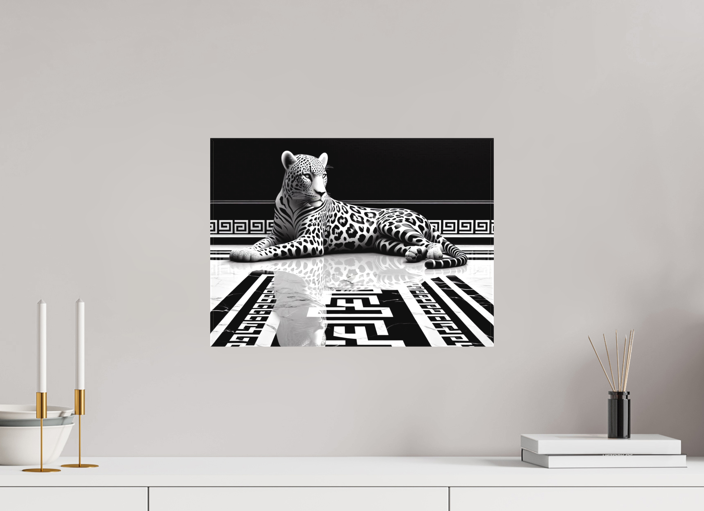 16.5 x 12″, Canvas Lux And Taste Leopard Canvas Wall Art Textile Print on Stretcher Frame