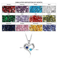 925 Silver Jewelry Two Birthstones Heart Name Necklace by cmoffer