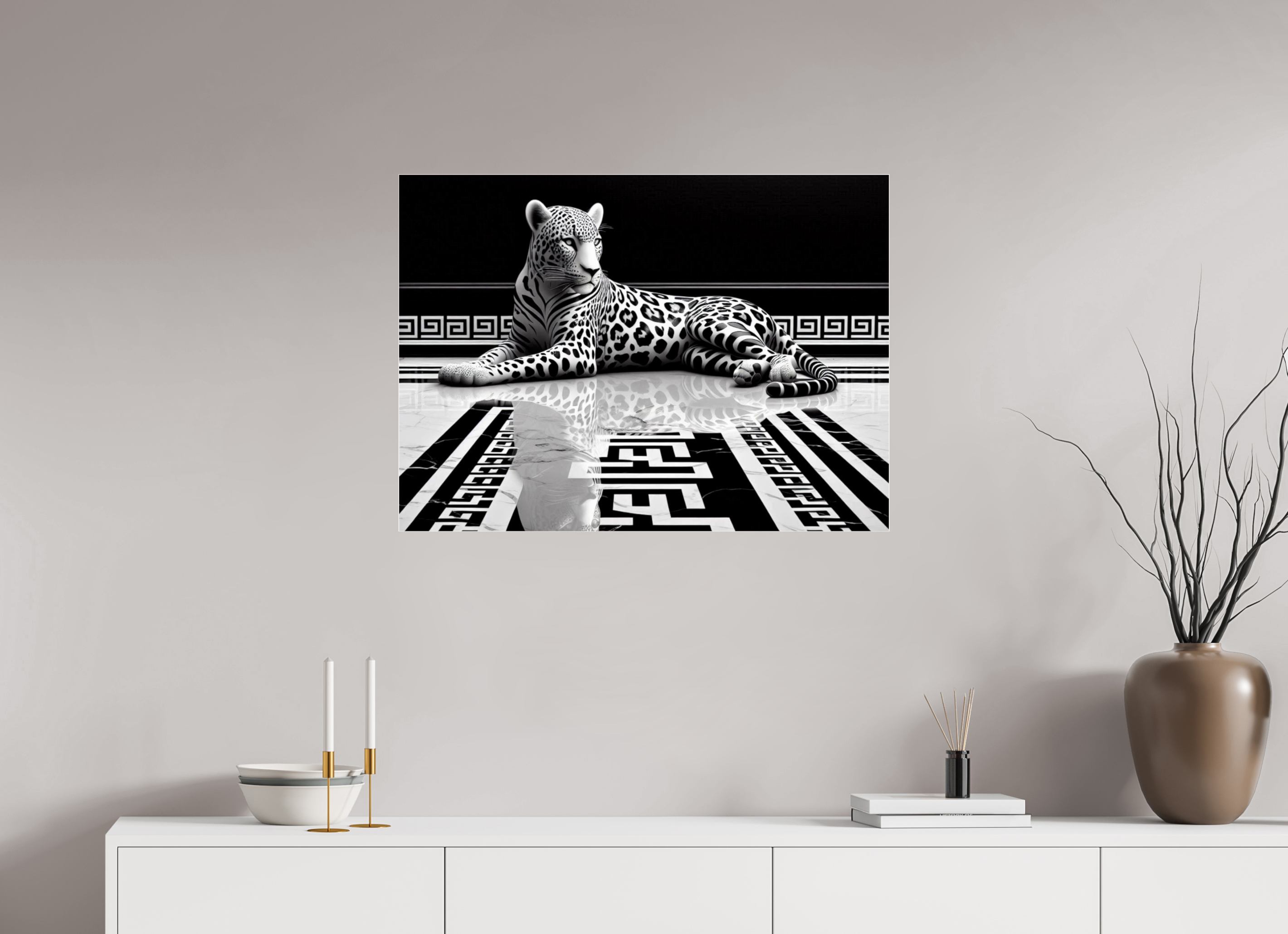 33 x 24″, jewelryluxeus Leopard marble look