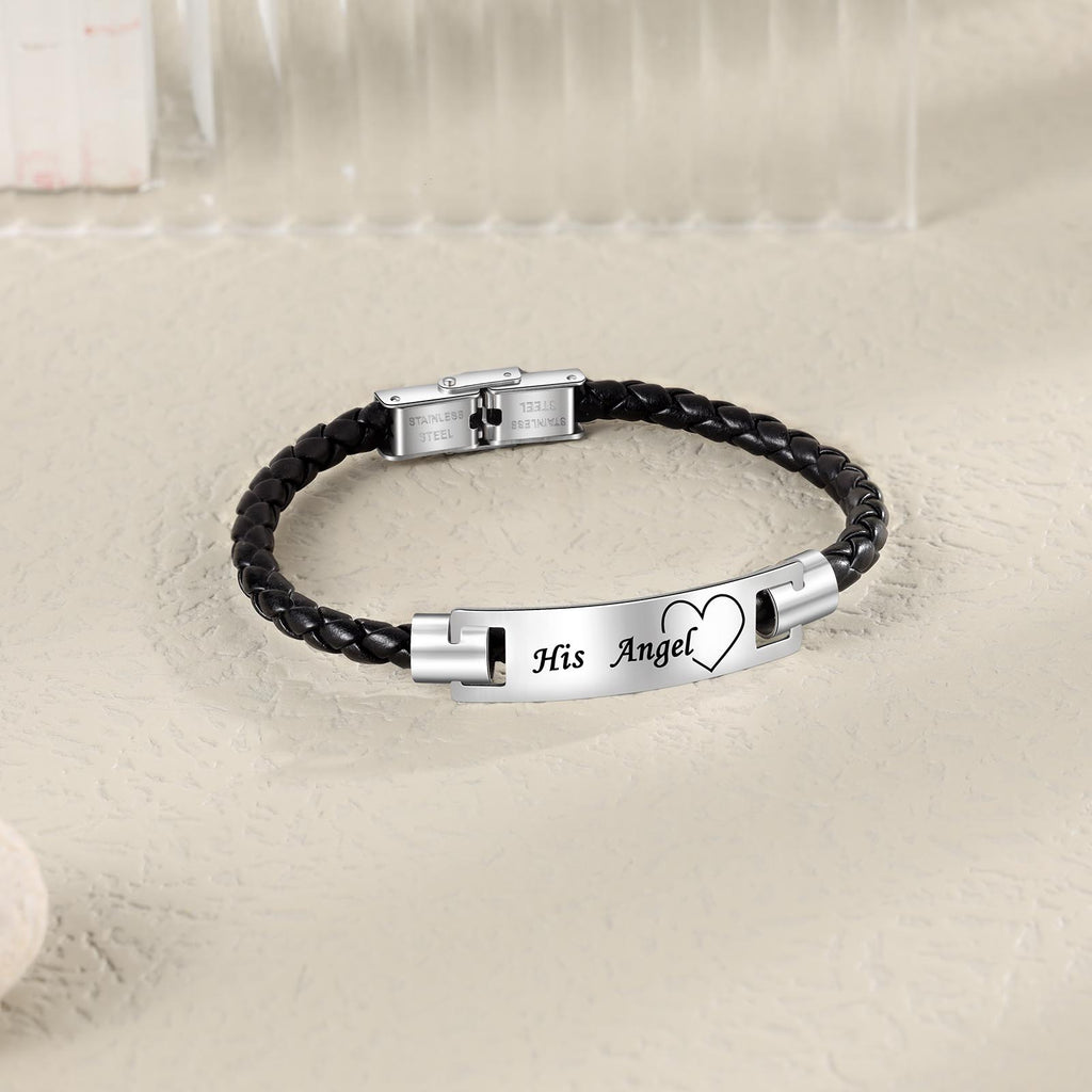 Custom Name Leather Bracelet by cmoffer