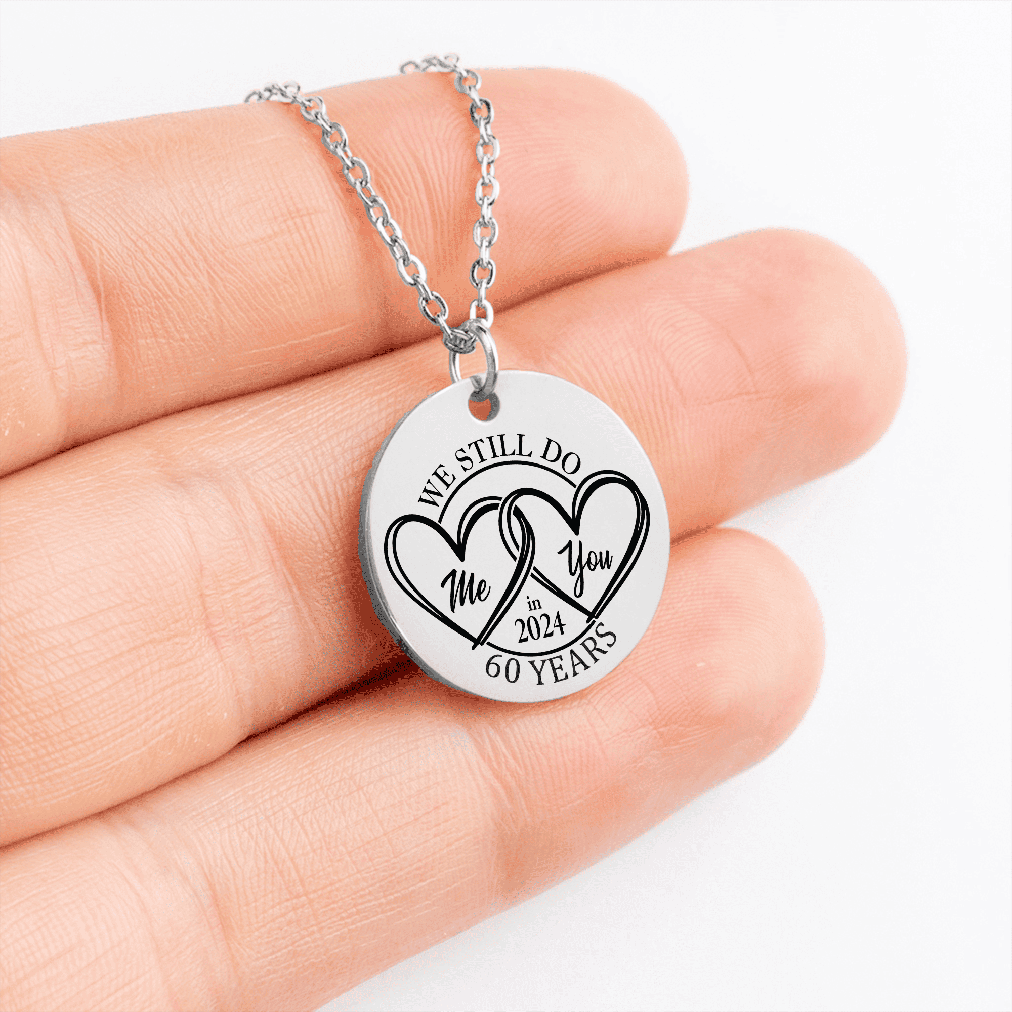 60th Years Anniversary Coin Necklace by OwnPrint