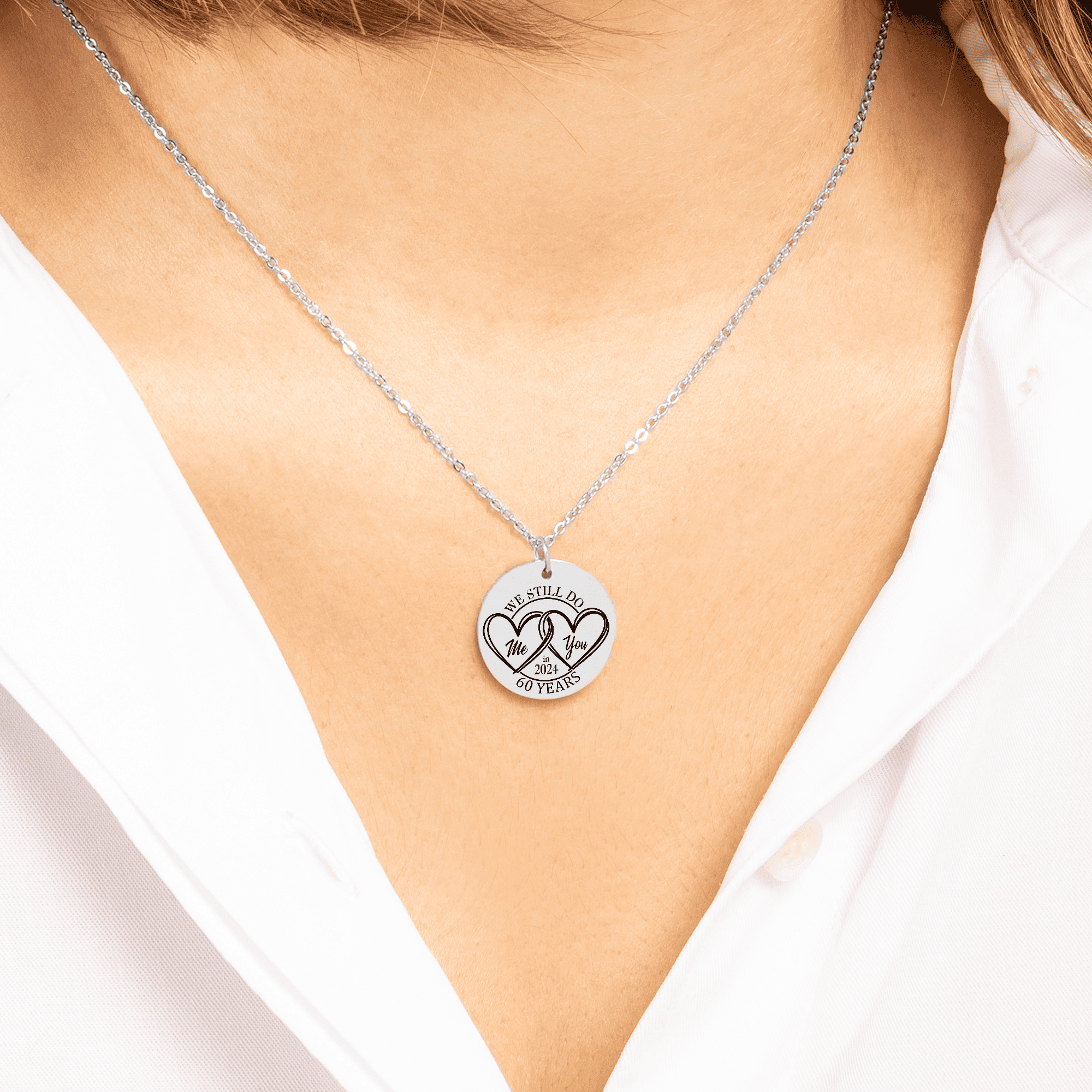 60th Years Anniversary Coin Necklace by OwnPrint