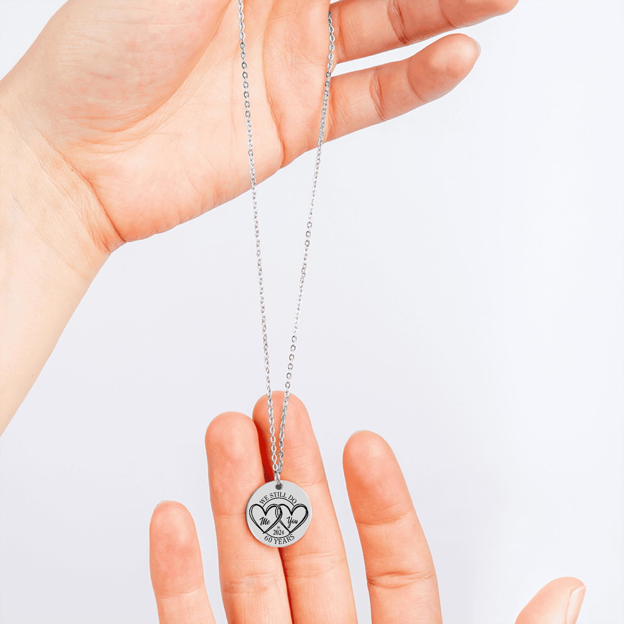 60th Years Anniversary Coin Necklace by OwnPrint