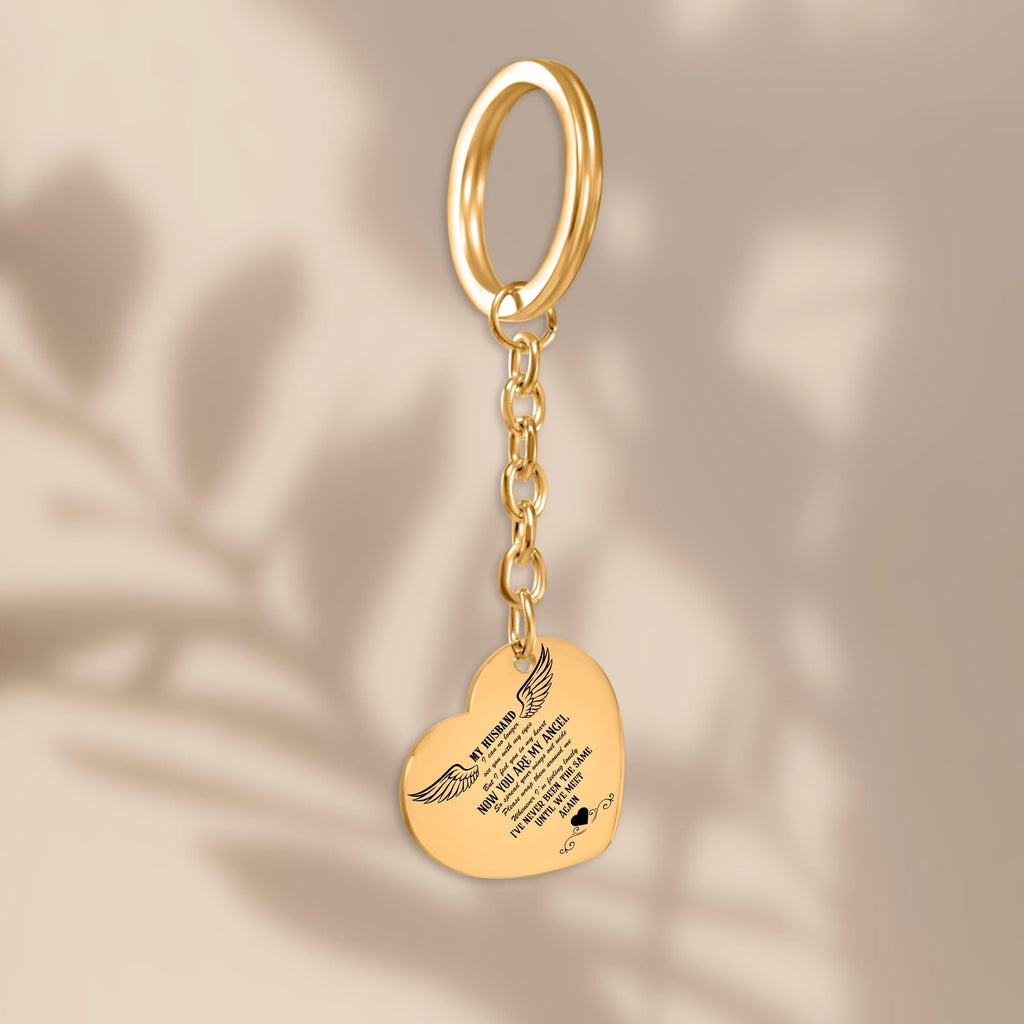 Heart Keychain Husband memorial by OwnPrint