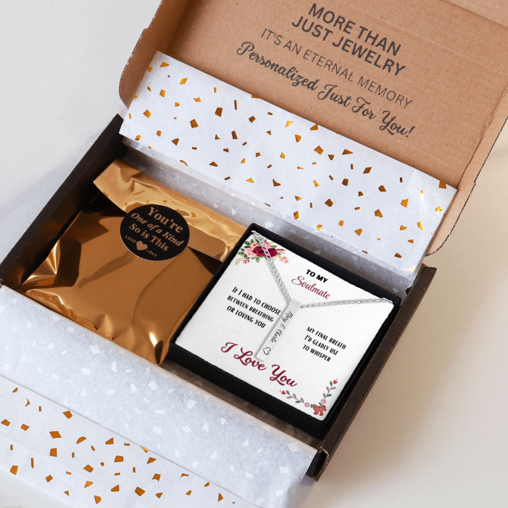 To my Soulmate 3D Bar Necklace by OwnPrint
