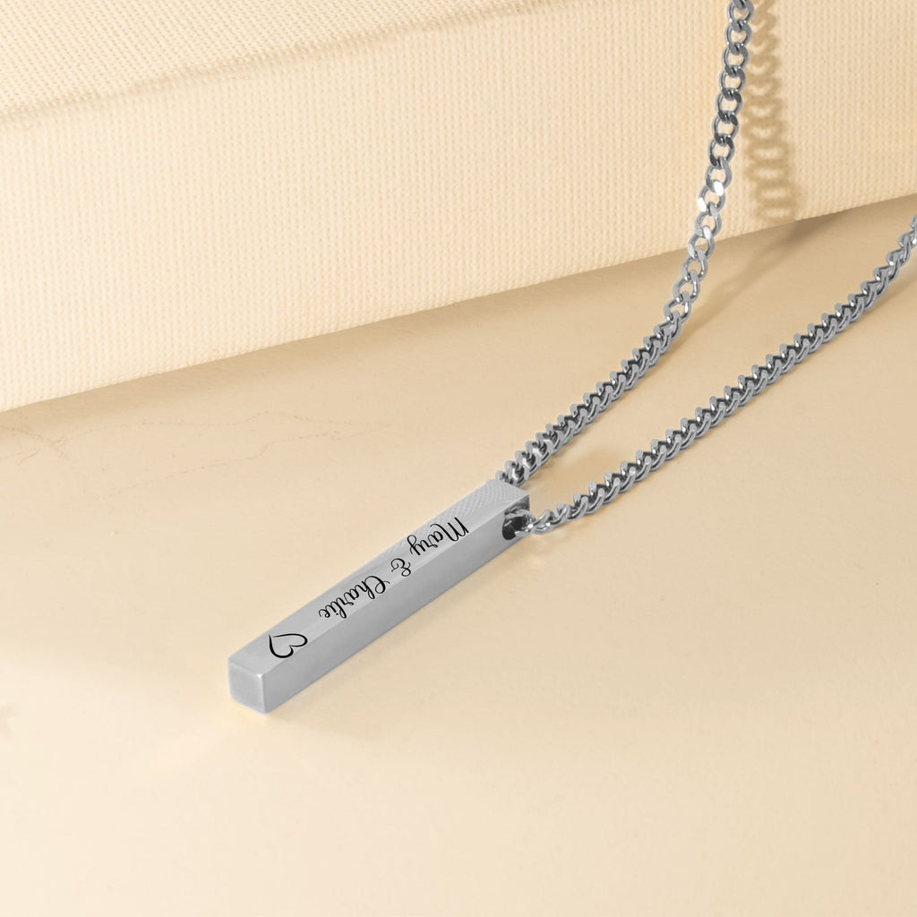 To my Soulmate 3D Bar Necklace by OwnPrint