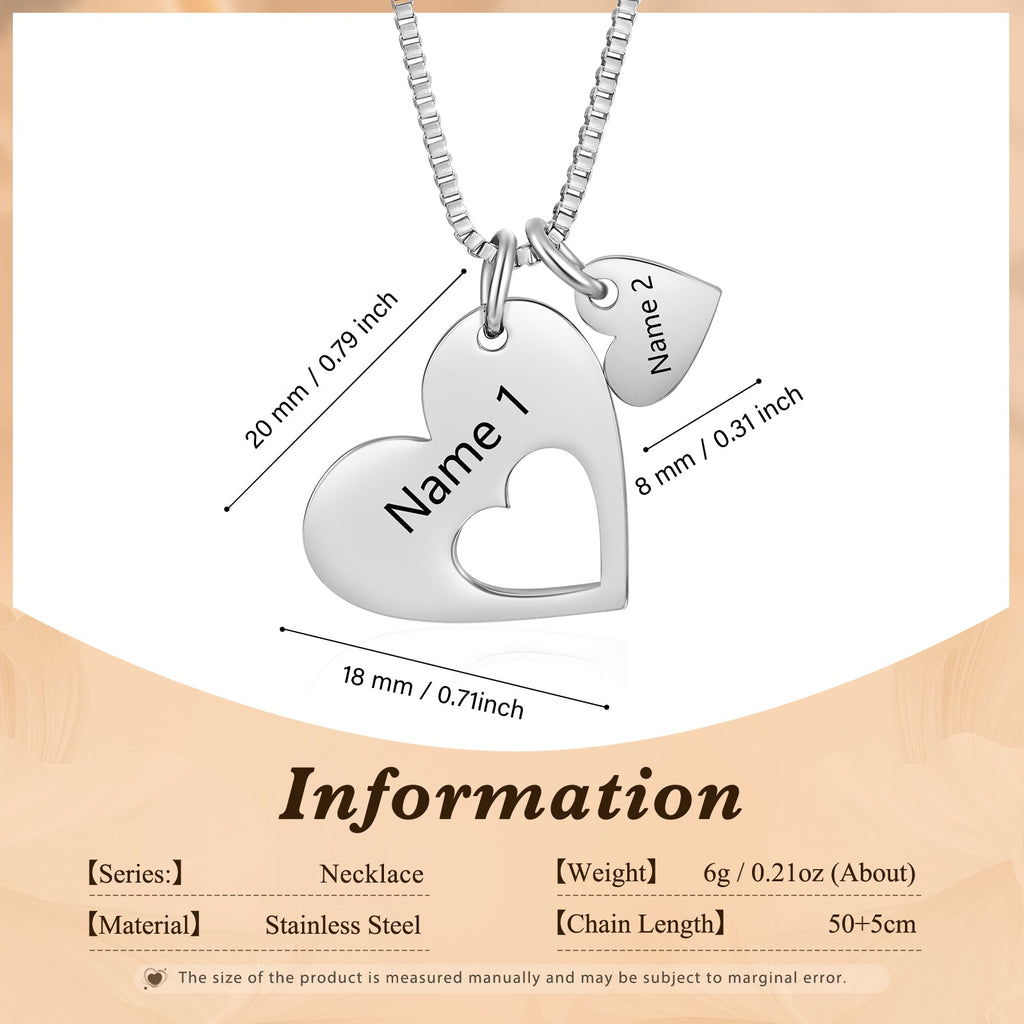 Engraved Name Heart Necklace by cmoffer