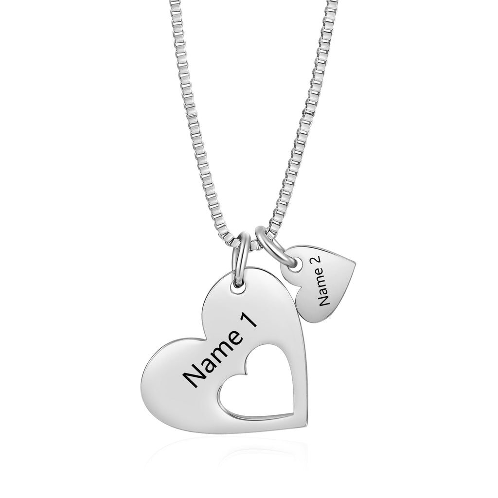 Engraved Name Heart Necklace by cmoffer