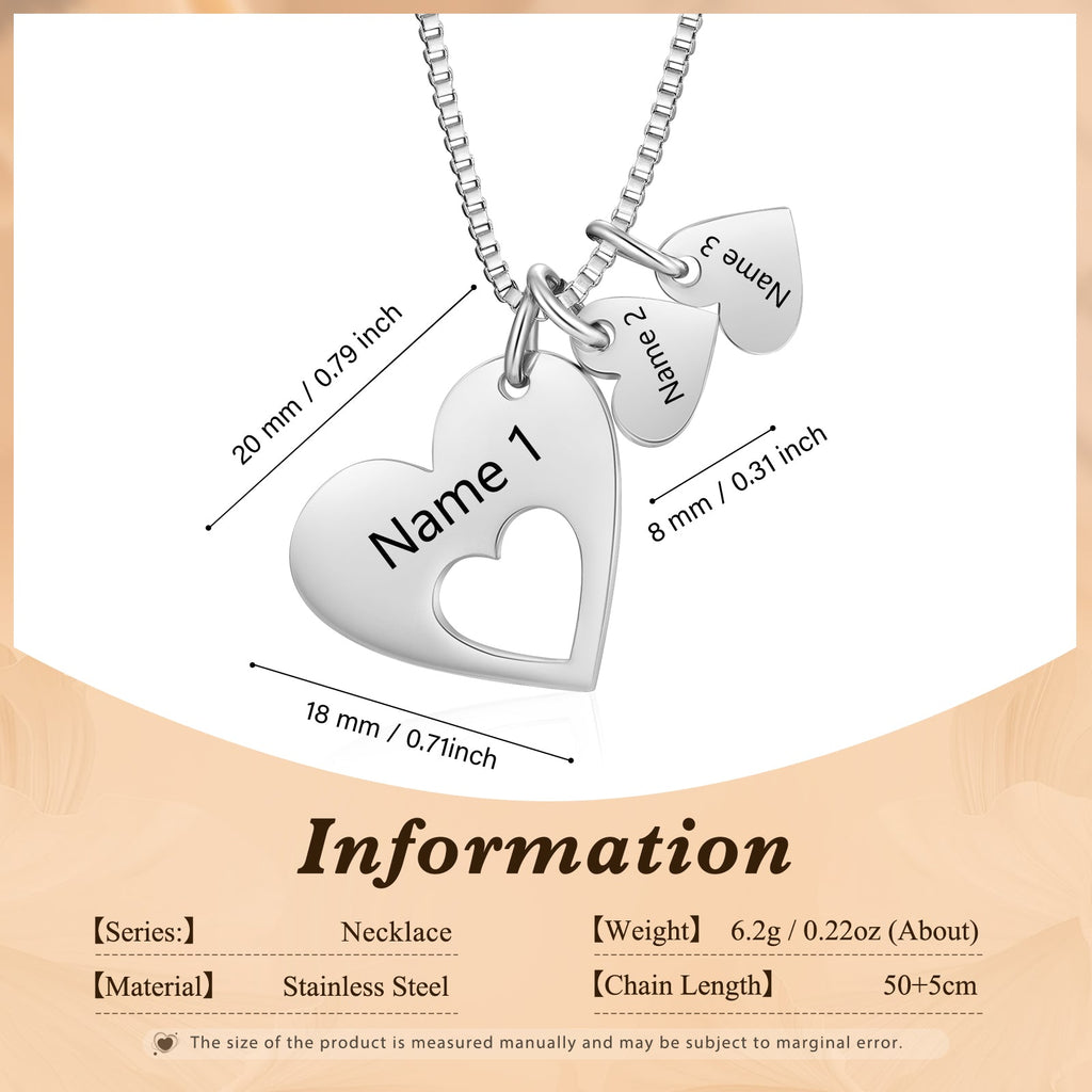 Engraved Name Heart Necklace by cmoffer