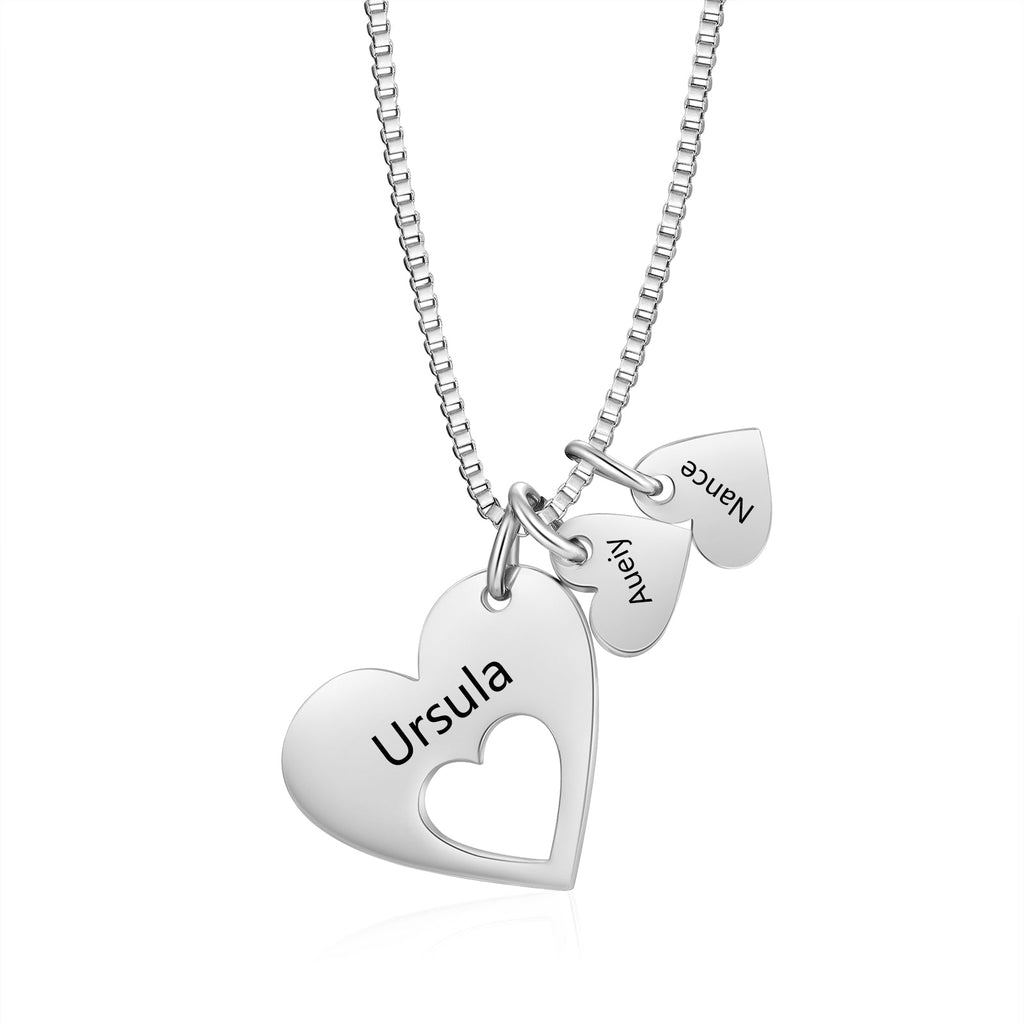 Engraved Name Heart Necklace by cmoffer