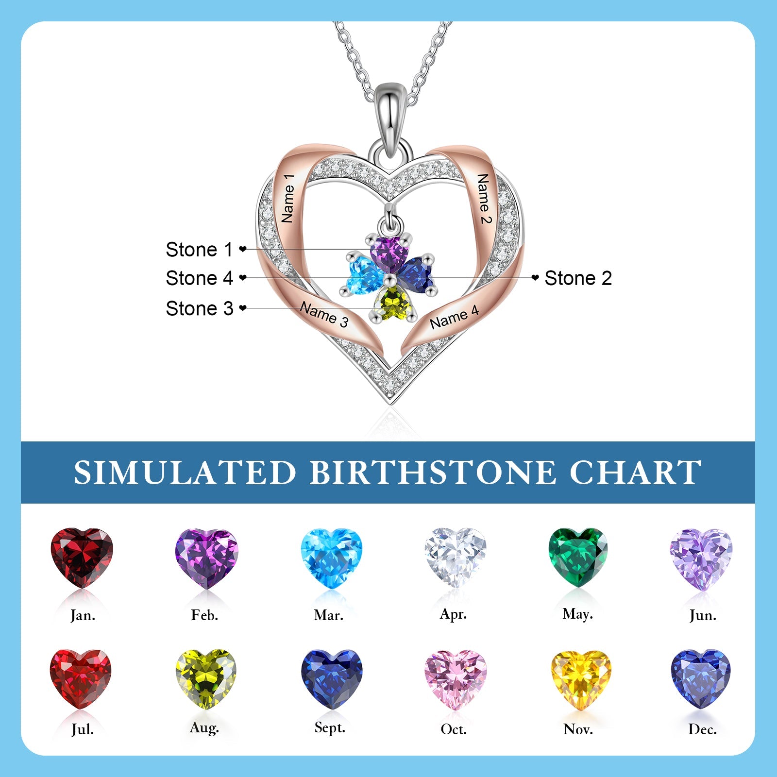 Brass Birthstone Necklace
