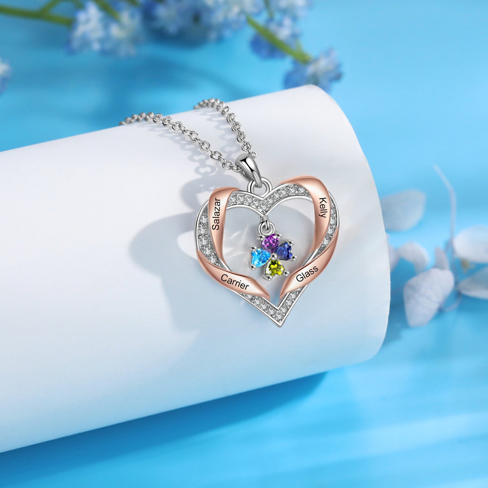 Brass Birthstone Necklace