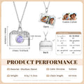 Brass Personalized birthstone & photo necklace