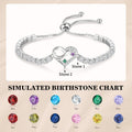 Brass personalized birthstone bracelets