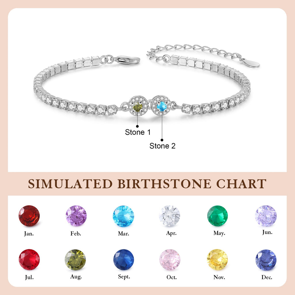 Brass Personalized birthstone bracelet