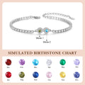 Brass Personalized birthstone bracelet