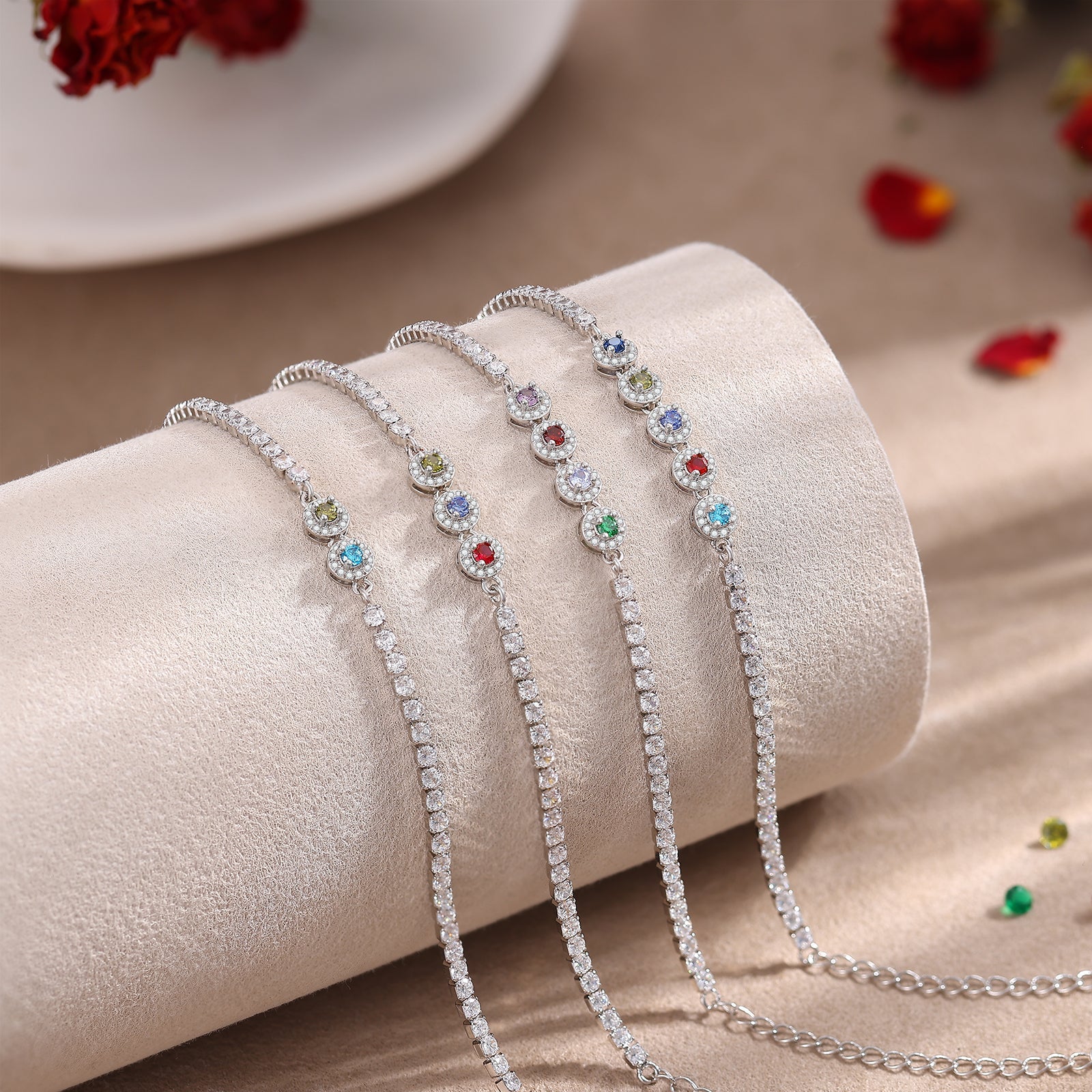 Brass Personalized birthstone bracelet