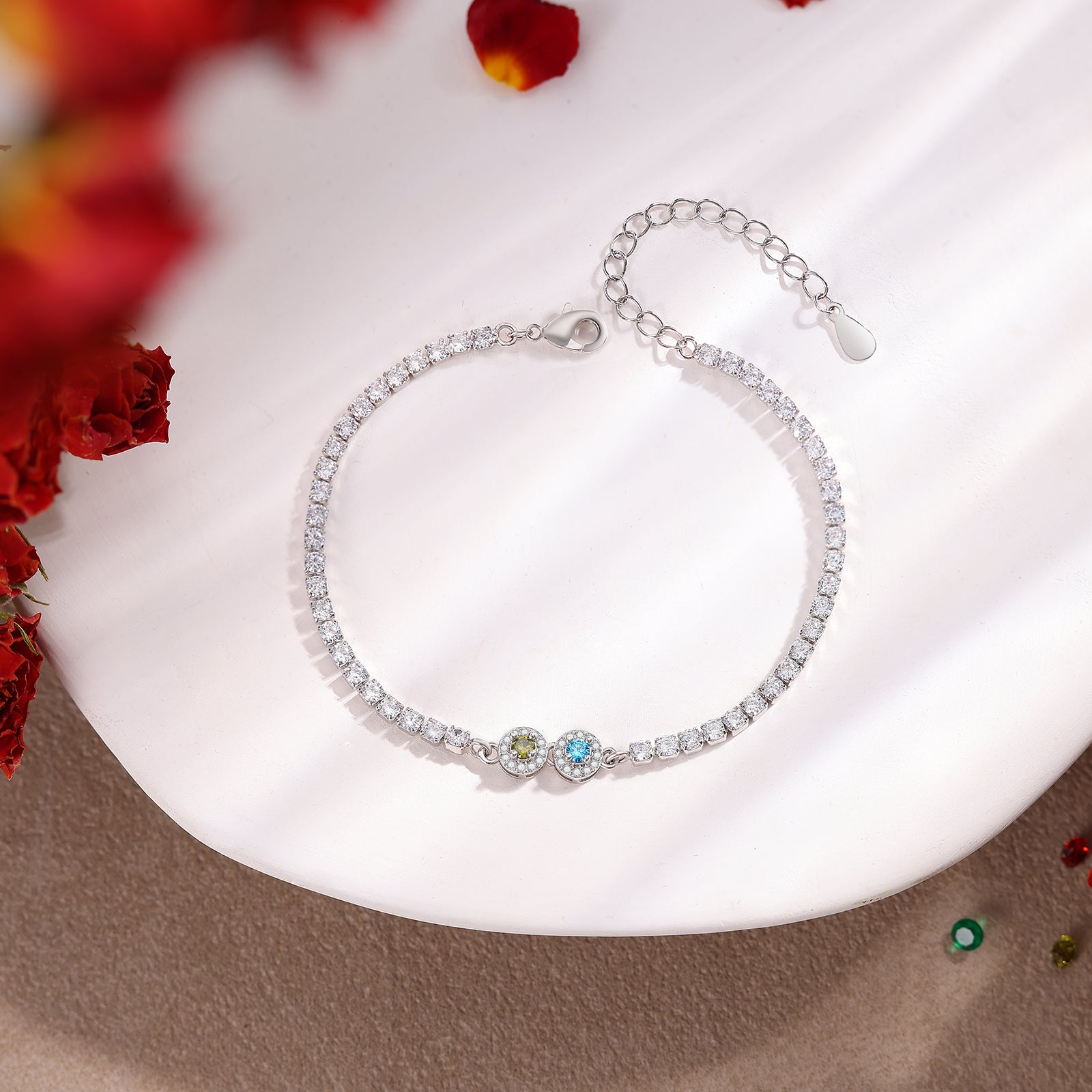 Brass Personalized birthstone bracelet