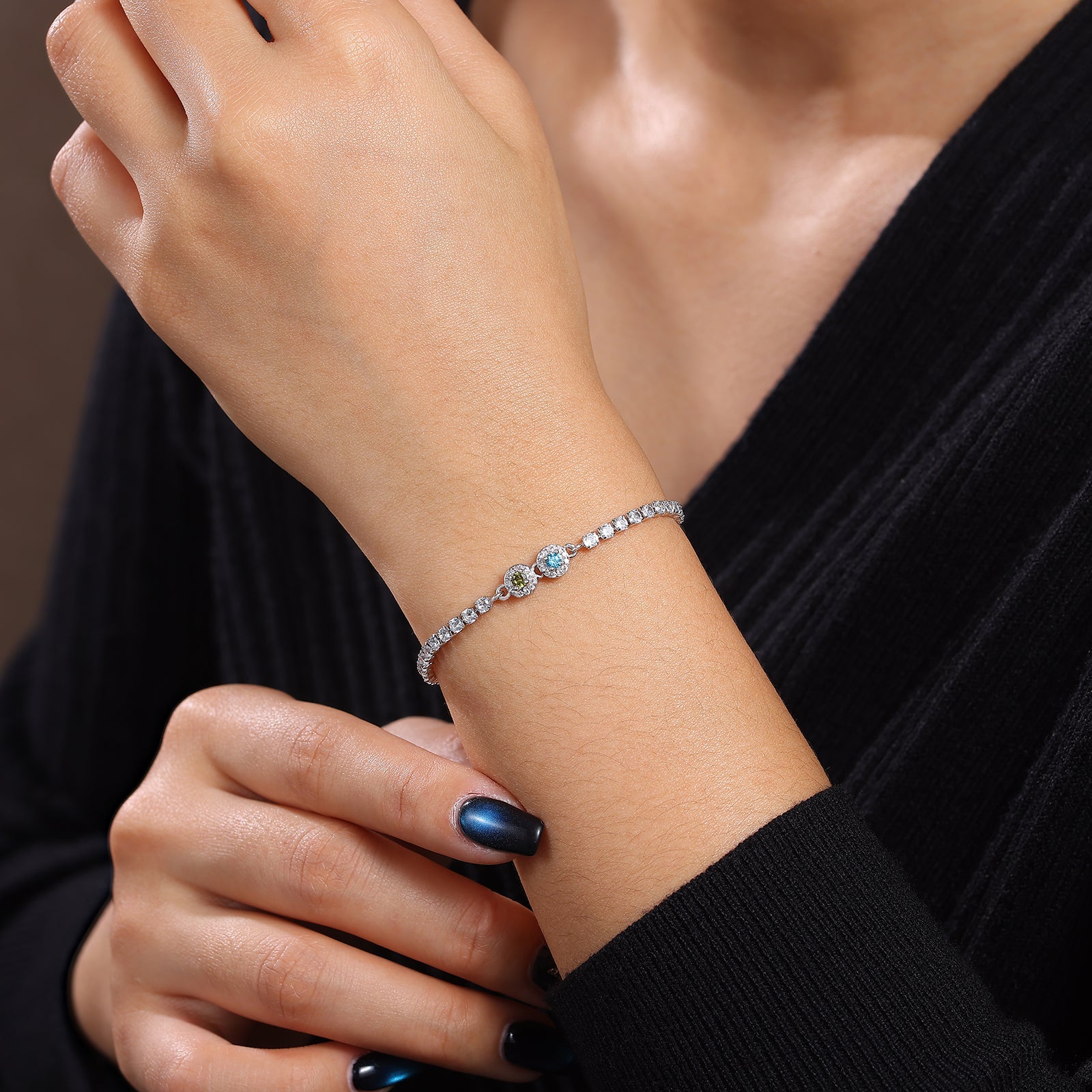 Brass Personalized birthstone bracelet