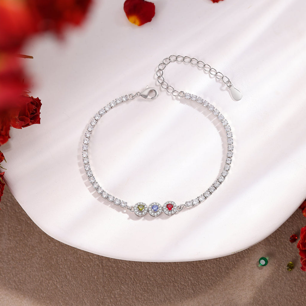 Brass Personalized birthstone bracelet