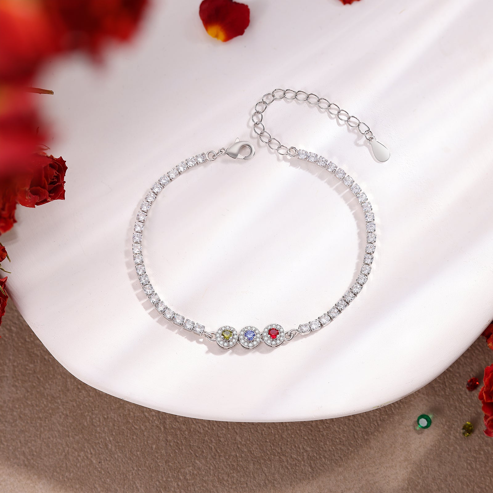 Brass Personalized birthstone bracelet