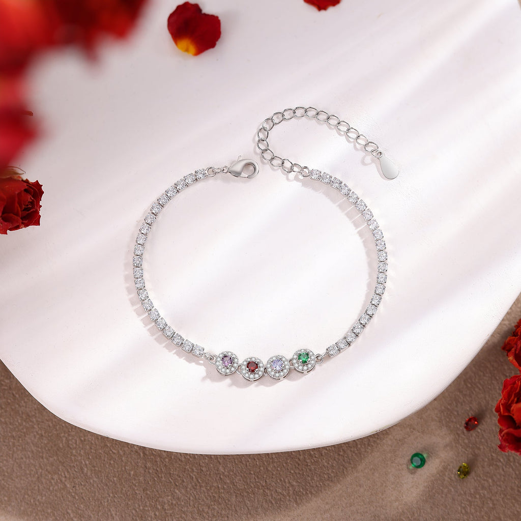 Brass Personalized birthstone bracelet