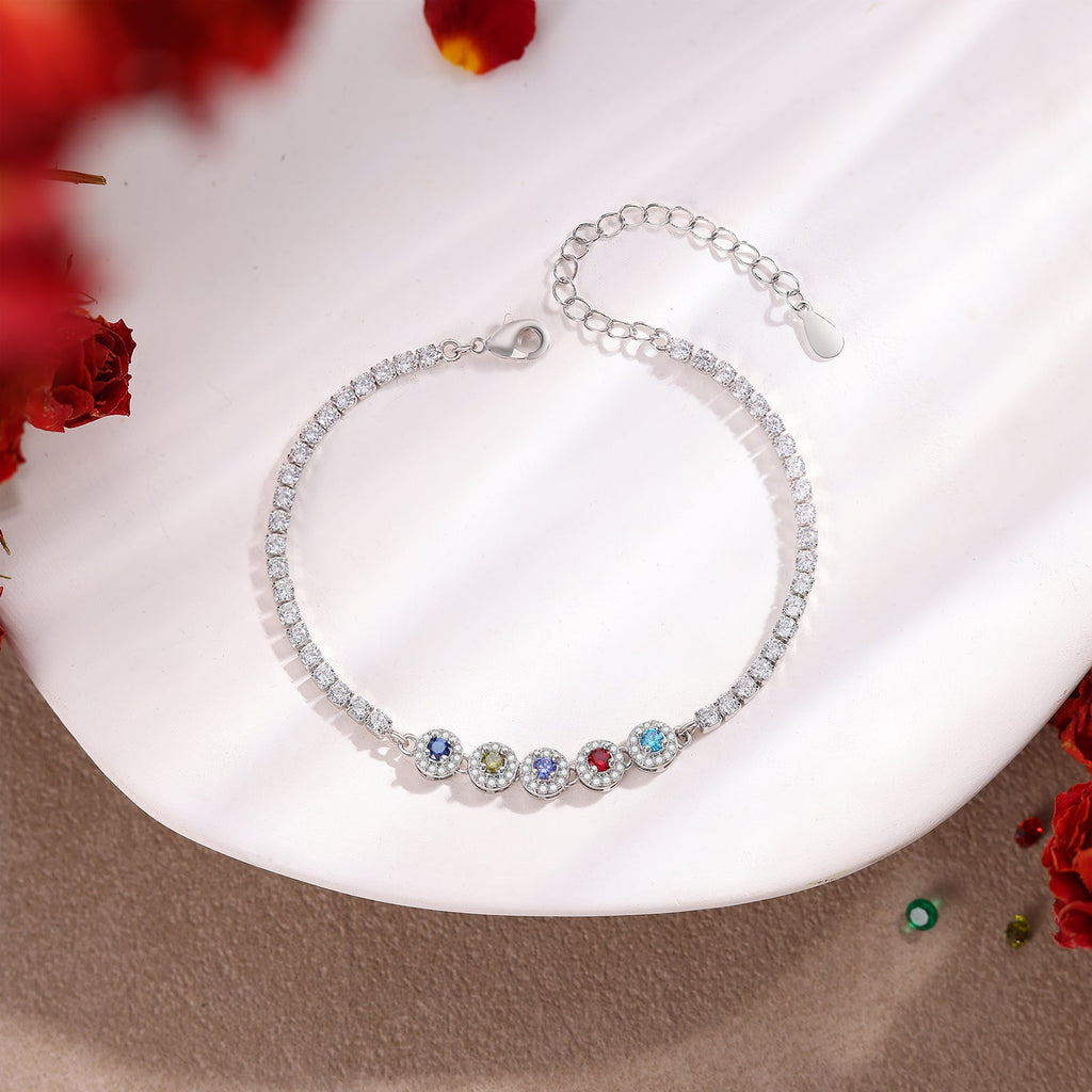Brass Personalized birthstone bracelet