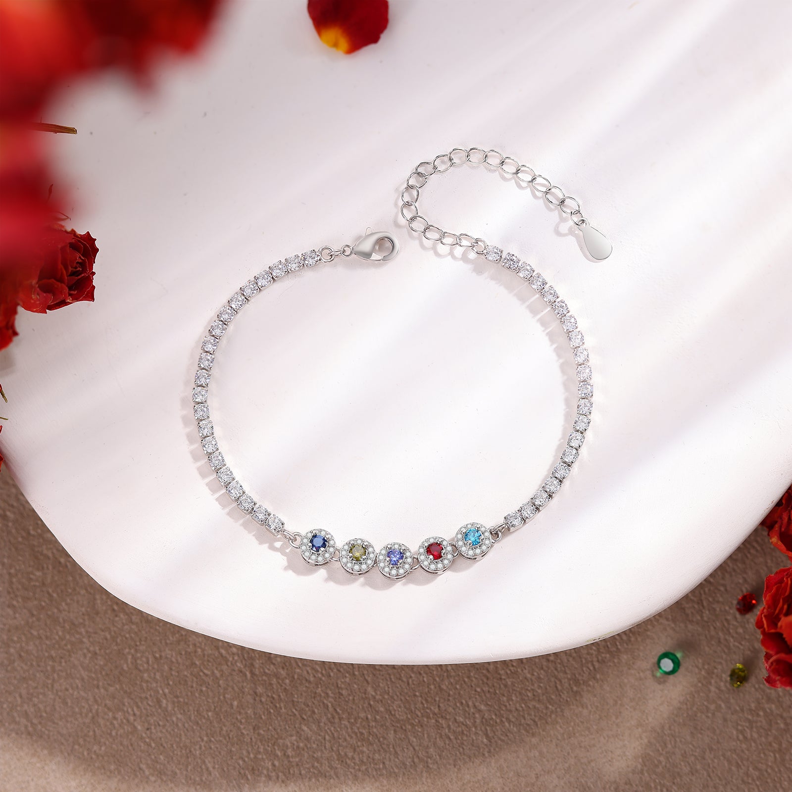 Brass Personalized birthstone bracelet