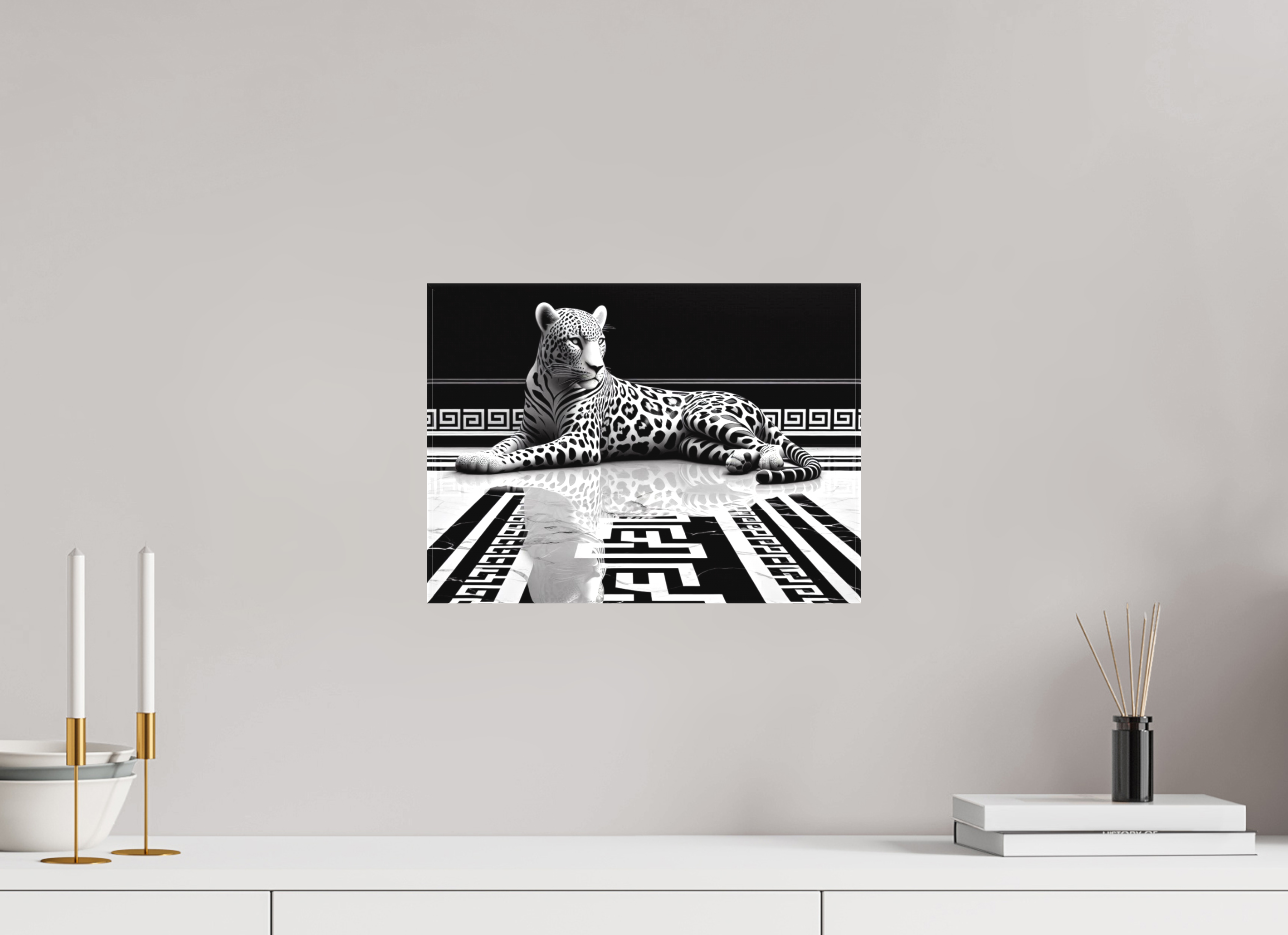 13.7 x 10″, Canvas Lux And Taste Leopard Canvas Wall Art Textile Print on Stretcher Frame