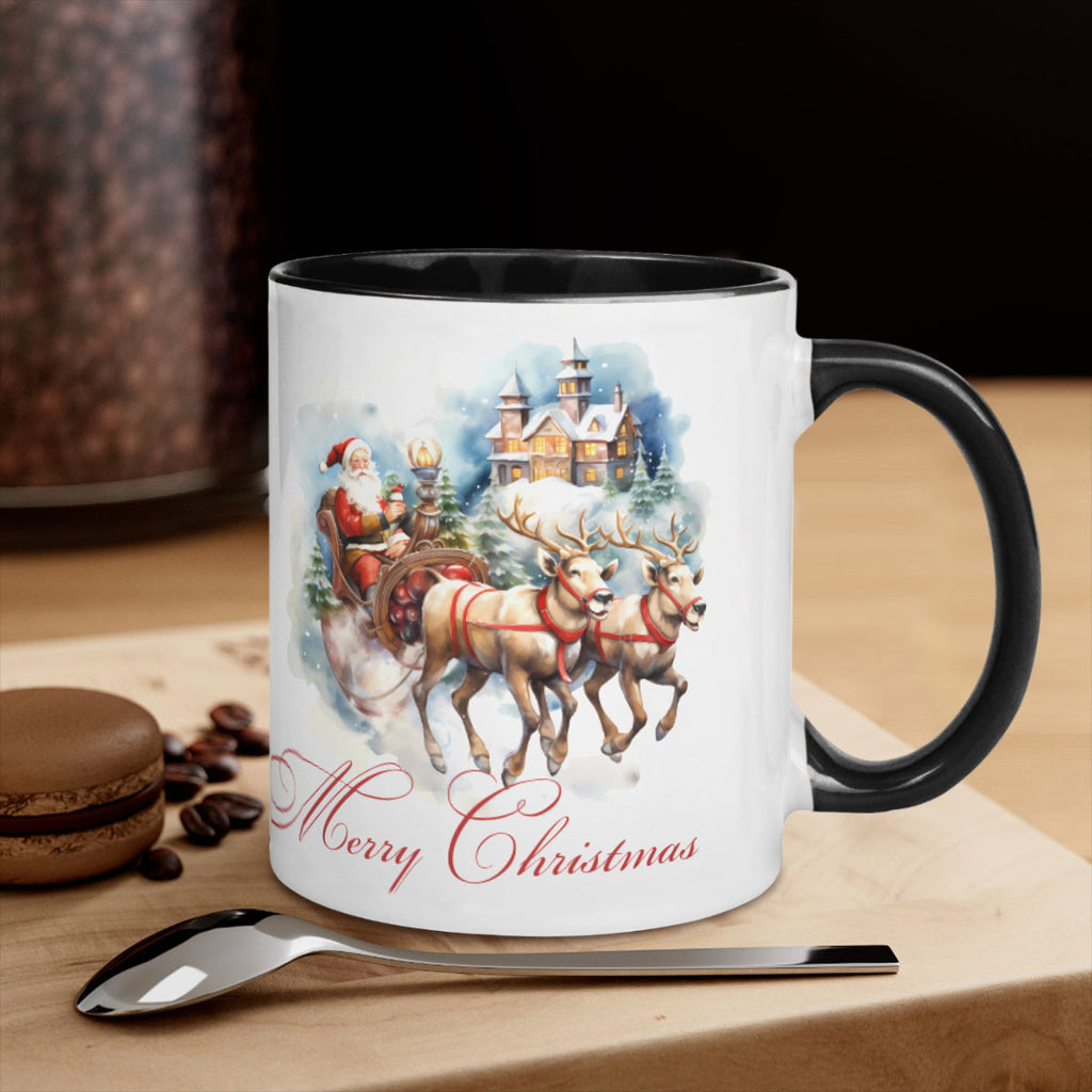 Personalized Two-Tone Mug (325ml/11oz) | Ceramic - Santa Claus is coming by My Store