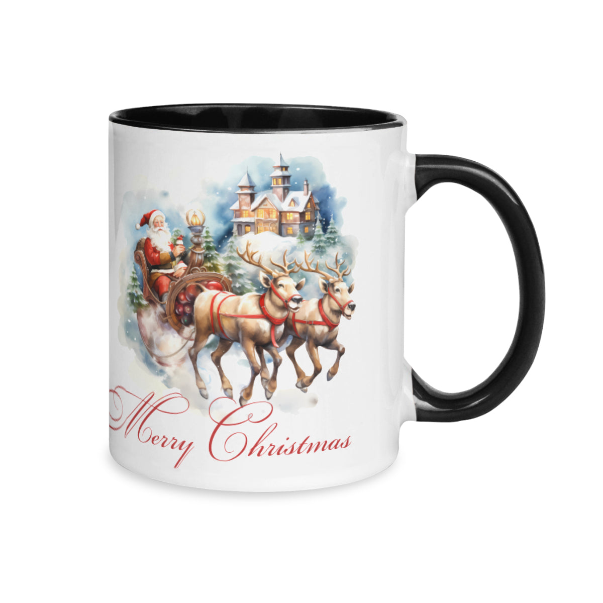 Santa Claus is coming Two-Tone Mug by ChristmasLoving.Shop