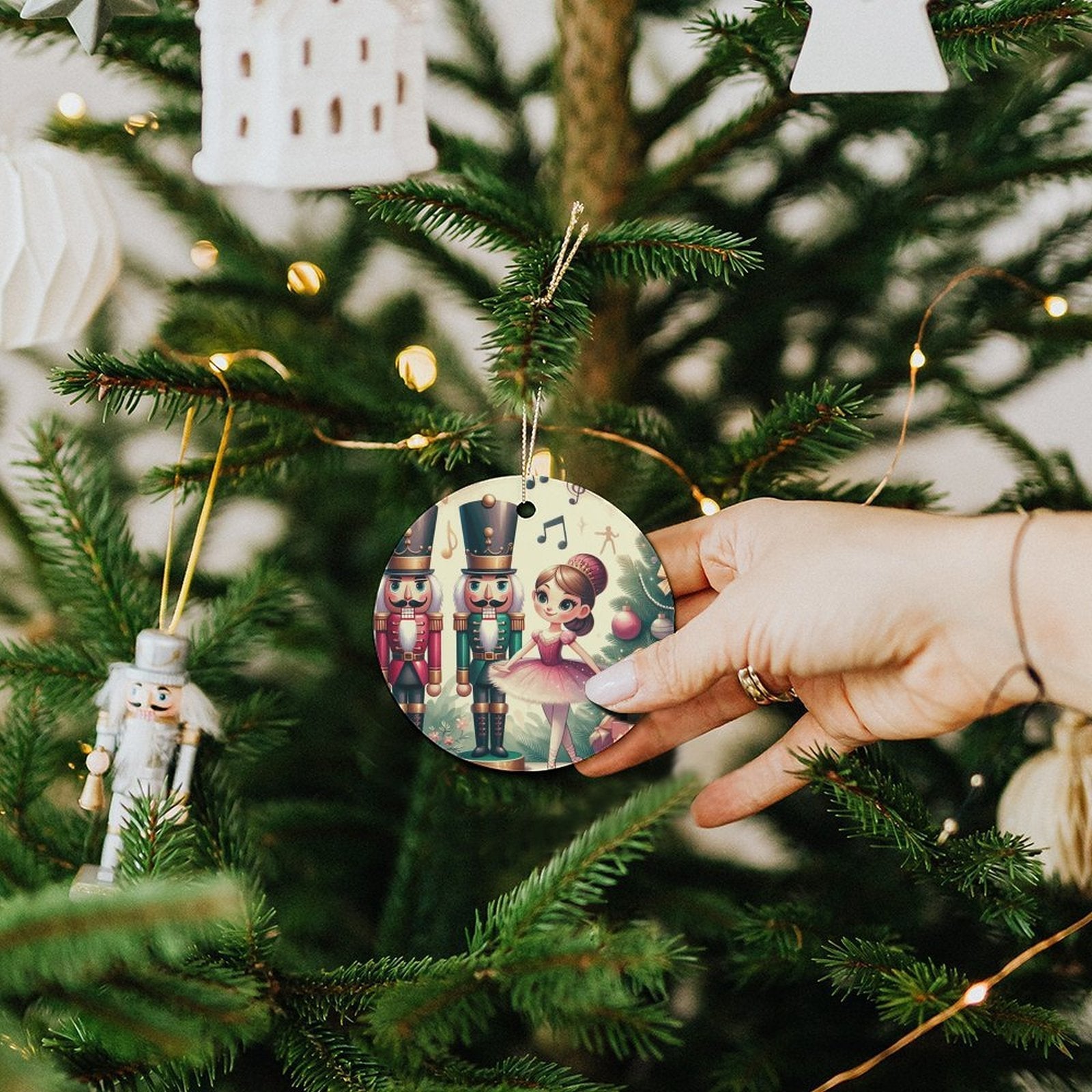 Round Ceramic Christmas Decorations by SALE-Personal Design