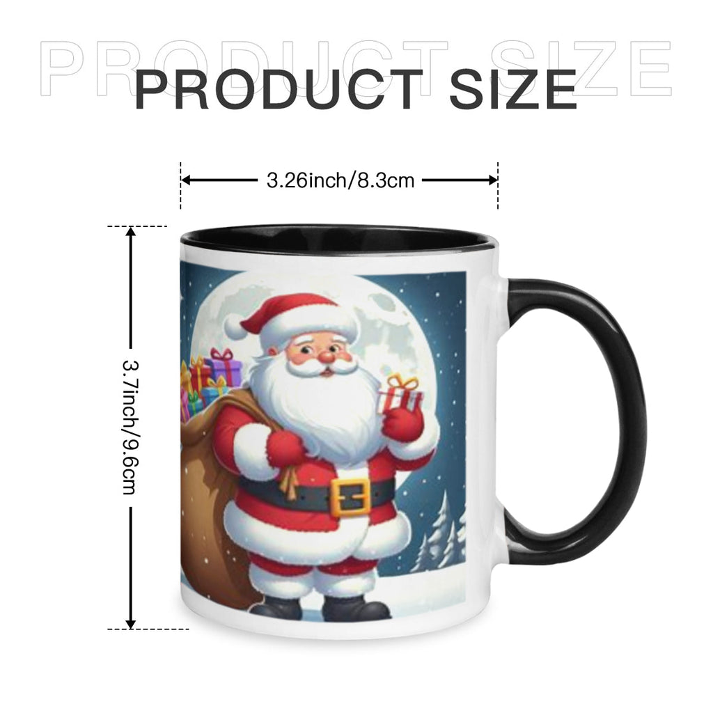Santa Claus Christmas Two-Tone Mug by ChristmasLoving.Shop